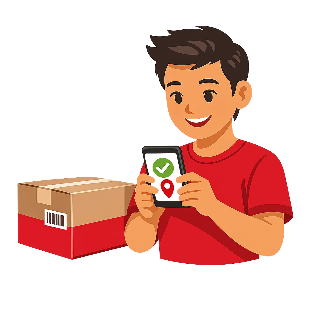 Filipino tracking an LBC parcel on a smartphone