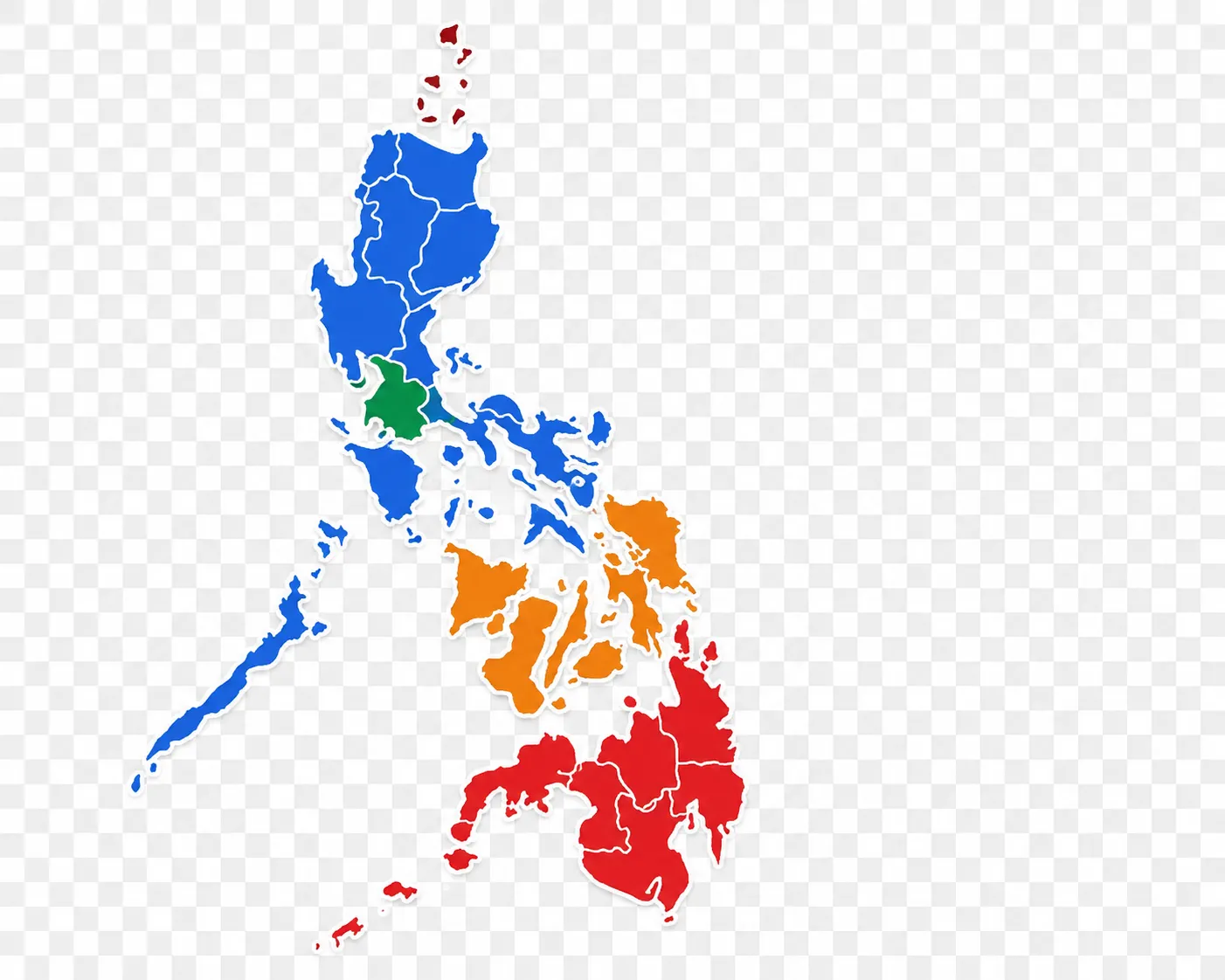 Philippines map showing LBC Express delivery time zones by region